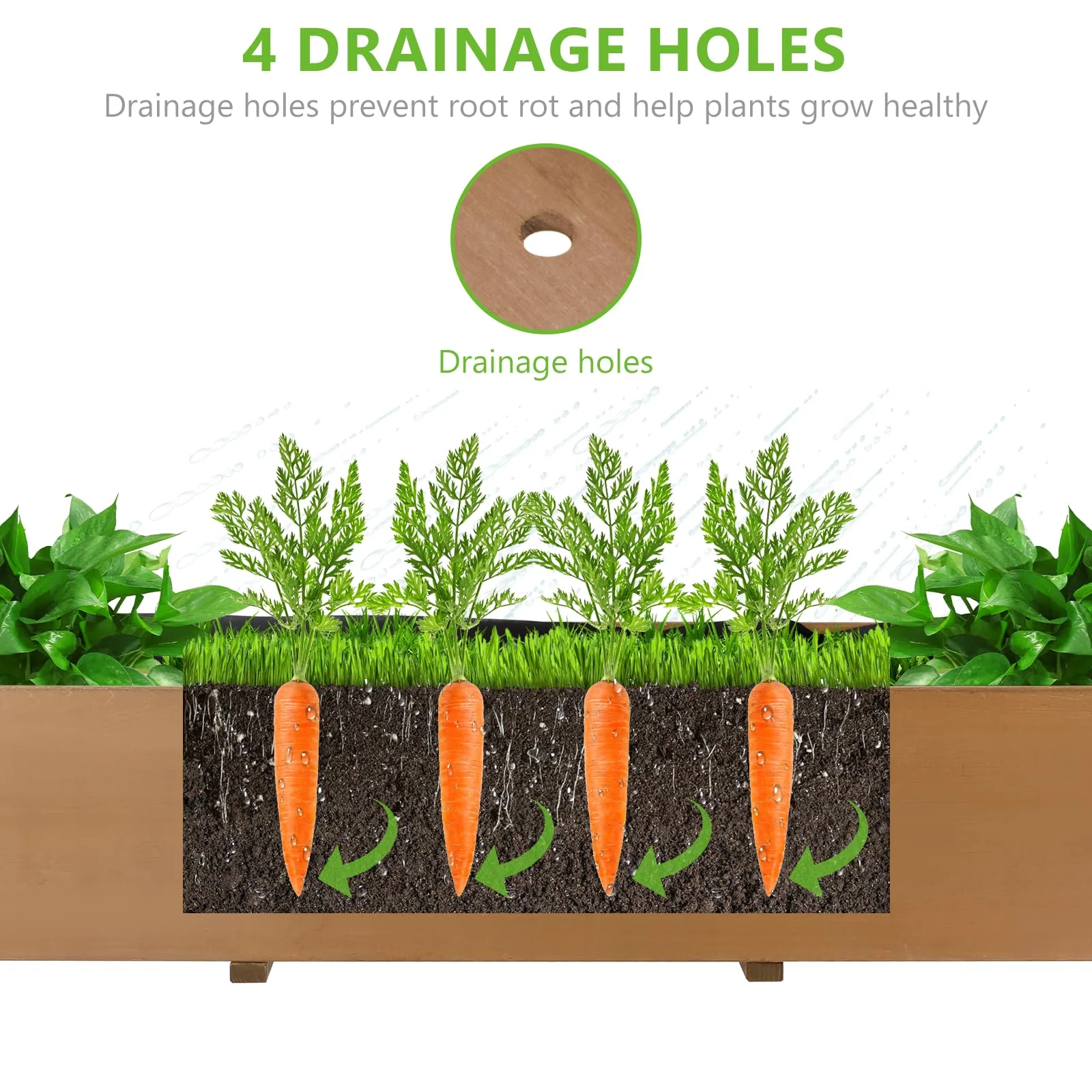 Gowoodhut GF28 Raised Garden Beds with Legs, Outdoor Wood Elevated Garden Box with L-Connection Tabs, Leg Reinforcement,Suitable for Vegetables, Flowers and Herbs, Easy to Assemble,46.7 X 23.1 X 29.7IN - Image 2