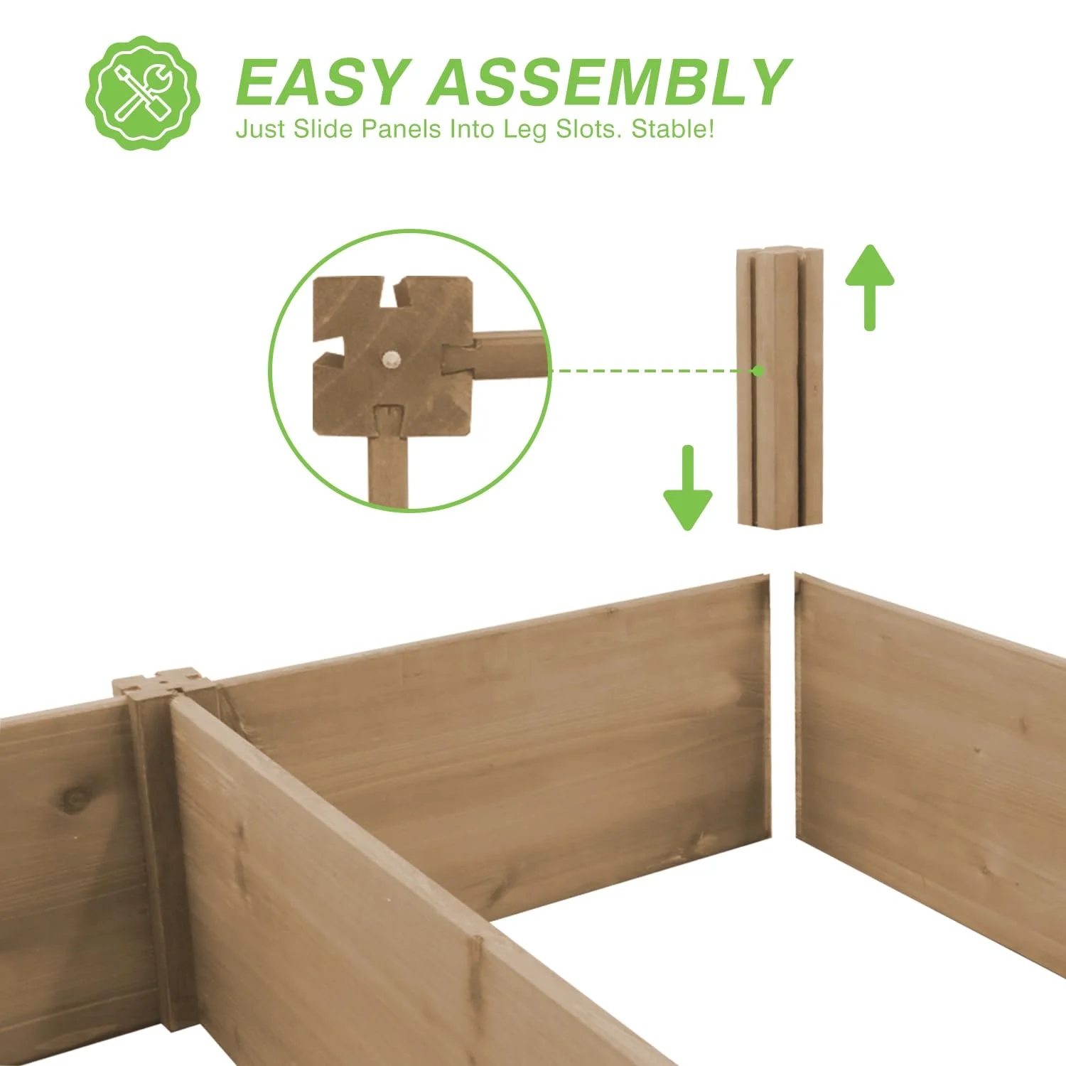 Gowoodhut GF26 Raised Garden Bed Wooden Planter Box for Gardening Easy to assemble - Image 3