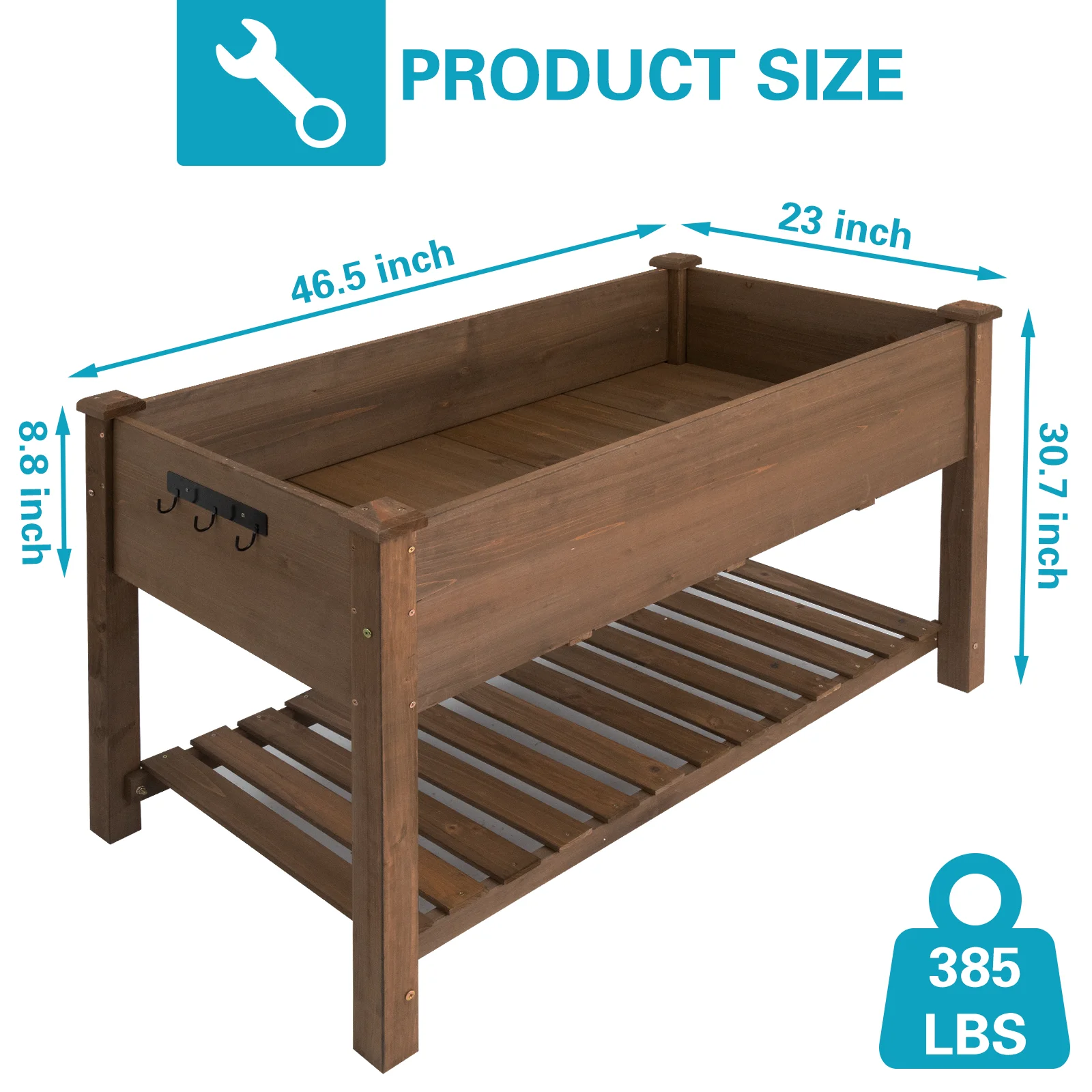 Gowoodhut GF22 Raised Garden Bed Elevated Wooden Planter Box for Vegetables Outdoor - Image 4