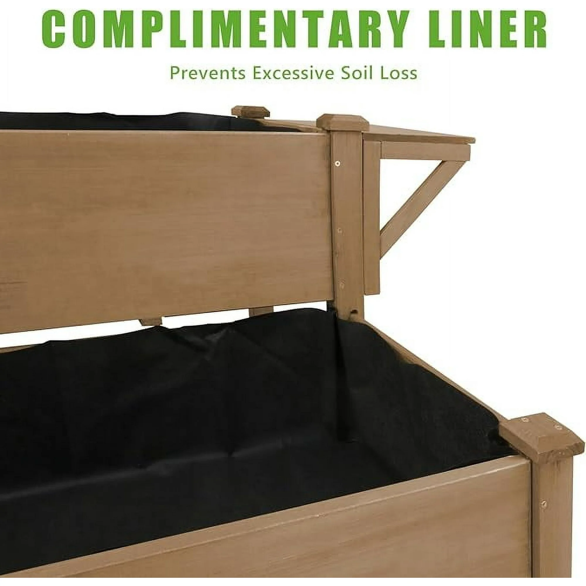 Gowoodhut GF25 Outdoor 2-Tier Wood Raised Garden Bed, Firwood Planter Box for Vegetables, Herbs, and Flowers. Easy to Assemble - Image 5