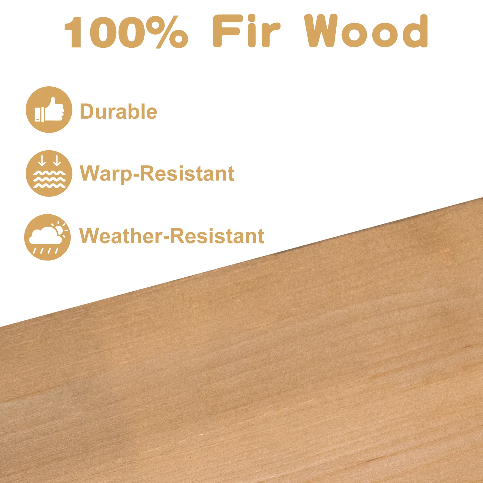 Gowoodhut GF20 Raised Garden Bed,Outdoor Wood Planter Box,High-end Natural fir Wood boltless assemblyfor Vegetables, Flowers, Herbs, and Succulents,w/Non-Woven Pad, 93 x 23 x 10in - Image 5