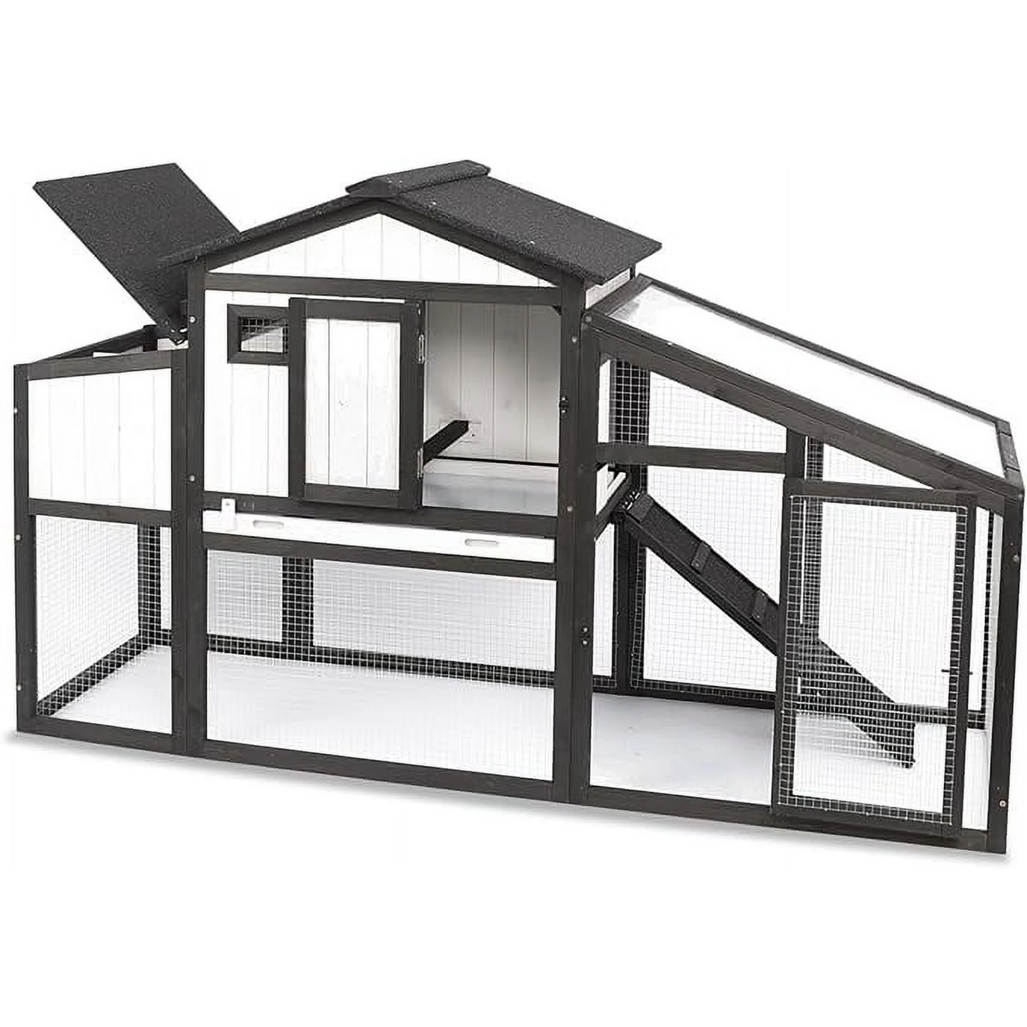 Gowoodhut PET06 Chicken Coop and Run Wooden Backyard Chicken House Rabbit Hutch - Image 7