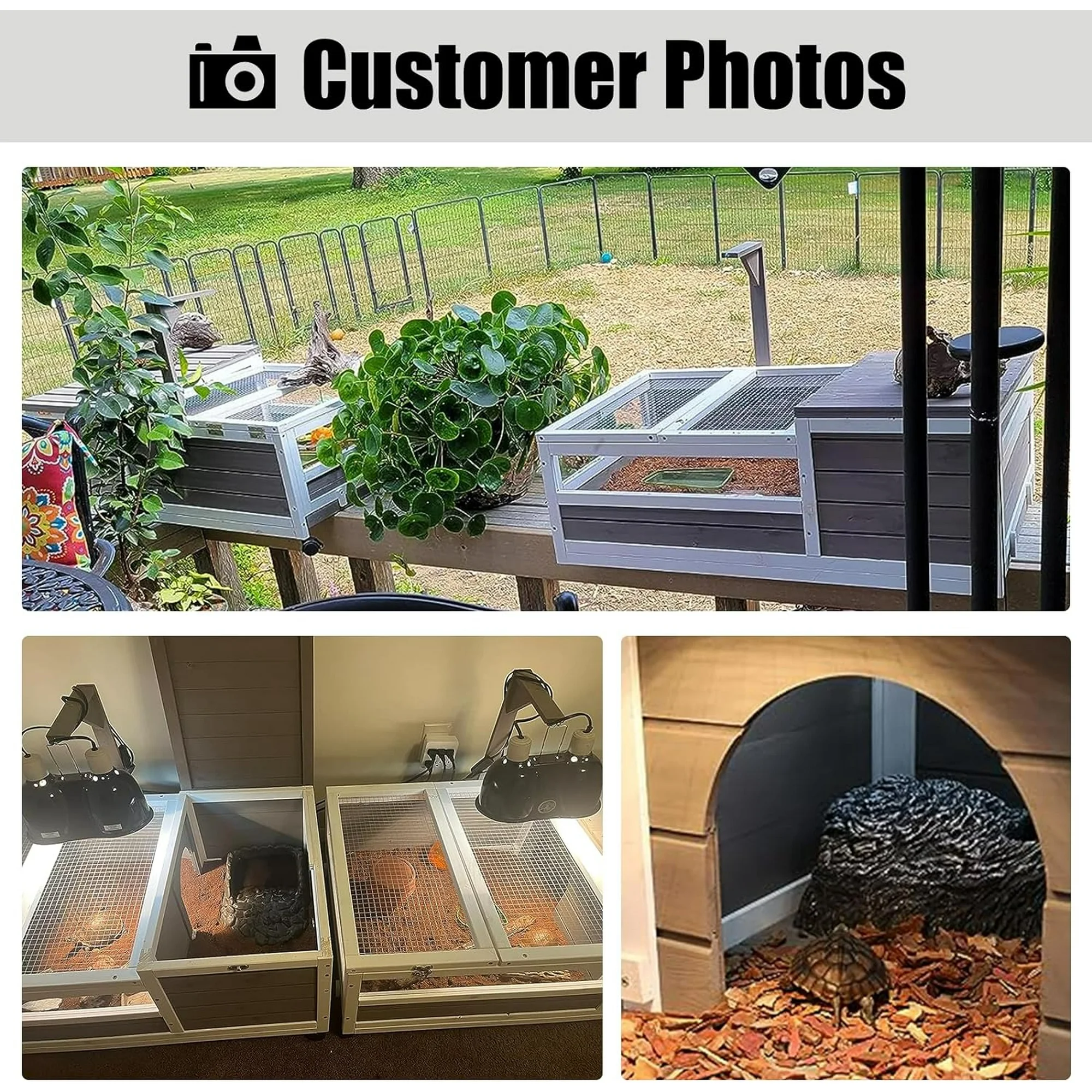 Gowoodhut TOR01 Tortoise Habitat On Wheels Large Wooden Tortoise House Outdoor Reptile Cage - Image 7