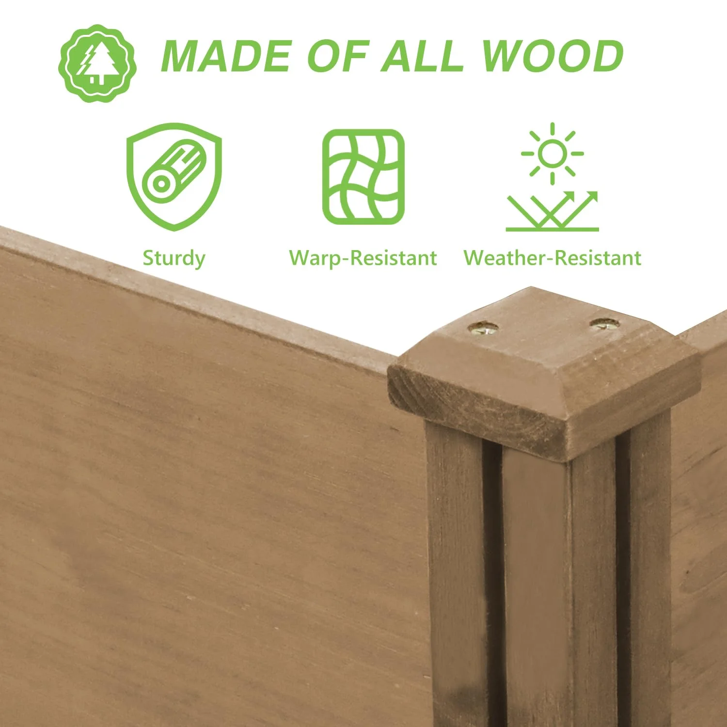 Gowoodhut GF26 Raised Garden Bed Wooden Planter Box for Gardening Easy to assemble - Image 7