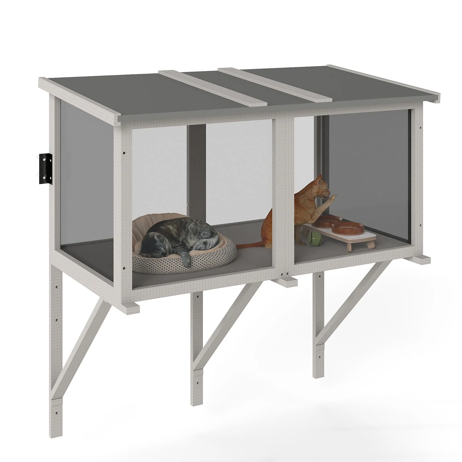 Gowoodhut PET07 Cat Window Box,Wooden Cat Window Enclosure ,Window Catio Outdoor Enclosure - Image 8