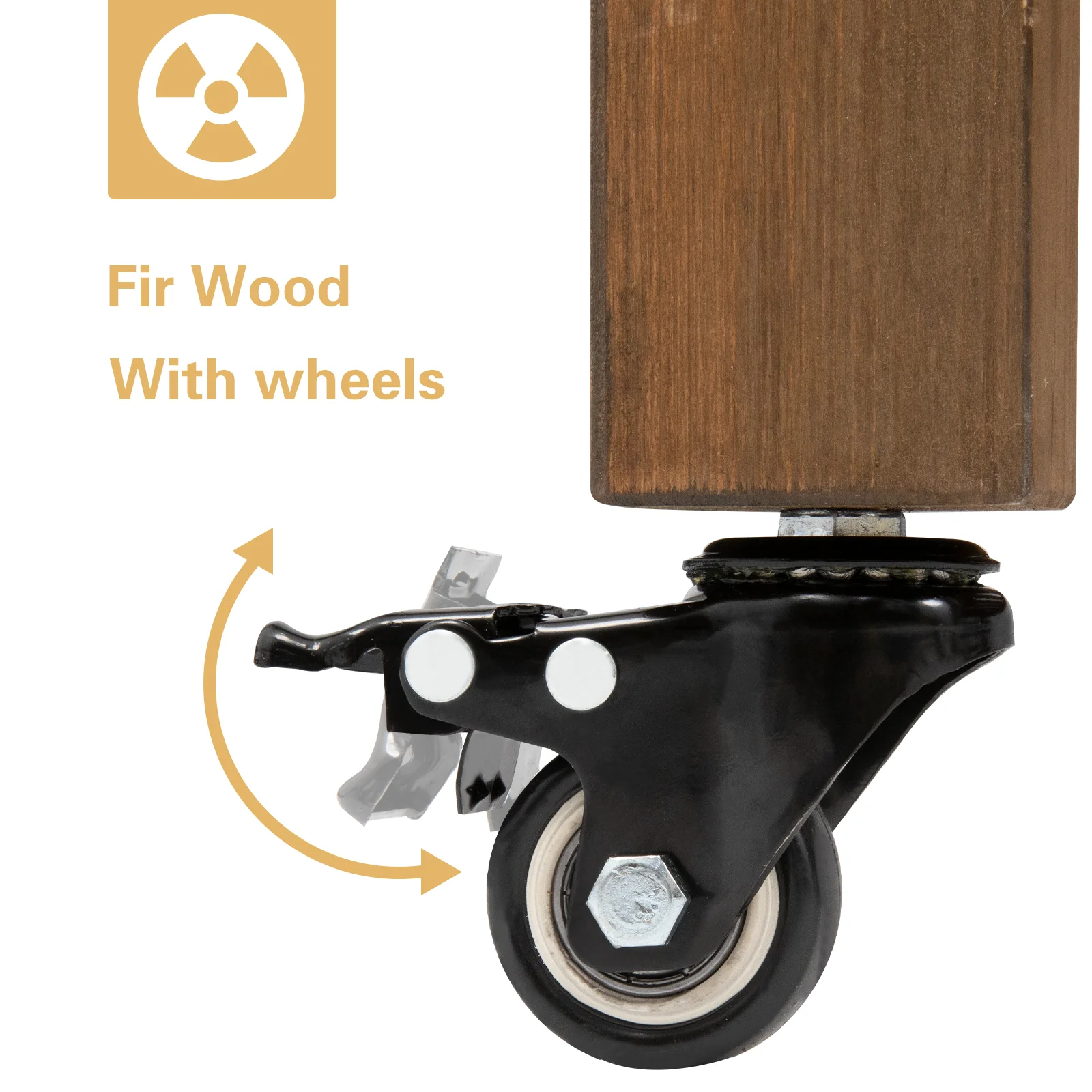 Gowoodhut GF22W Raised Garden Bed with Wheels 48x24x30in, Wood Planter for Vegetables, Flowers, Herbs – Suitable for Backyard, Patio, Balcony, Terrace, Veranda (Brown) - Image 8