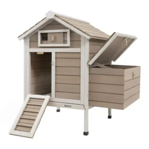 Gowoodhut PET25 Chicken Coop Wooden Poultry Cage Outdoor with Nesting Box, Legs, Tray